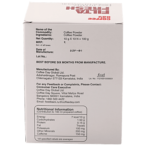 Coffee Day Filta Fresh Classic Coffee, 200 g (20 Sachets x 10 g each) 