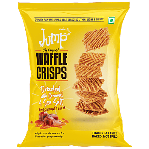 Buy Make The Jump Waffle Crisps Drizzled With Caramel & Sea Salt Online