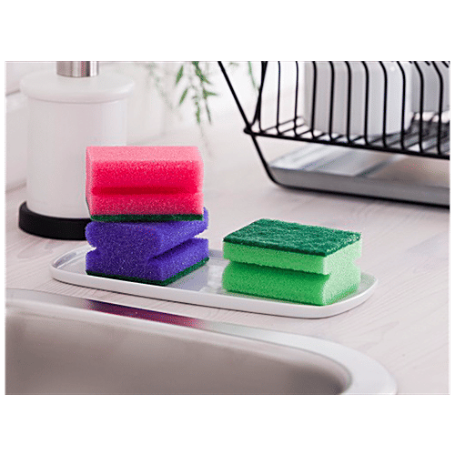 YORK Scrub Sponge With Grip, 3 pcs Non-Scratch