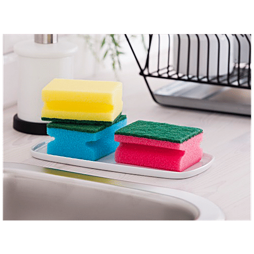 YORK Scrub Sponge With Grip, 3 pcs Non-Scratch