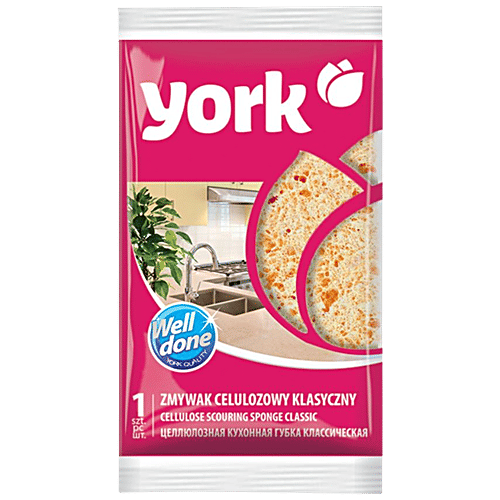 YORK Cellulose Power Scrub Sponge, 1 pc