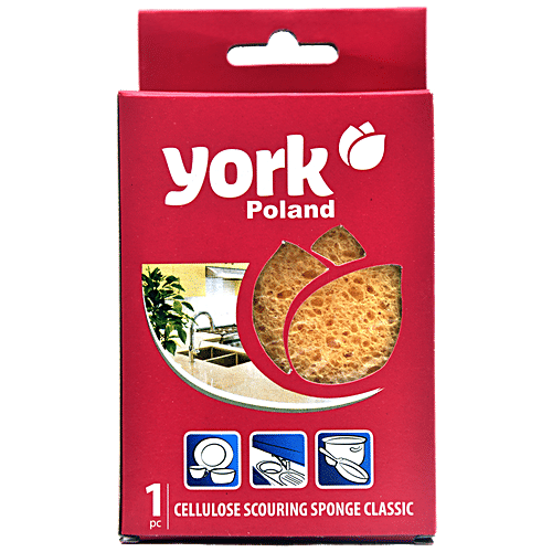 YORK Cellulose Power Scrub Sponge, 1 pc