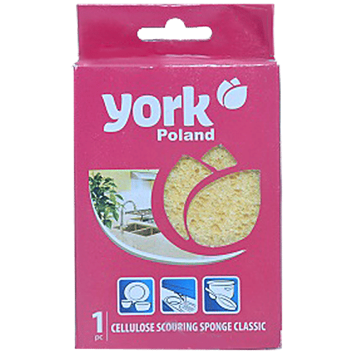 YORK Cellulose Power Scrub Sponge, 1 pc