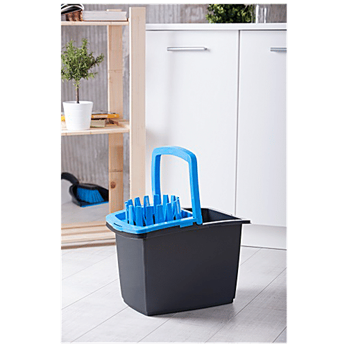 YORK Rectangular Bucket With Wringer Krata - Plastic, Red & Black, 15 L