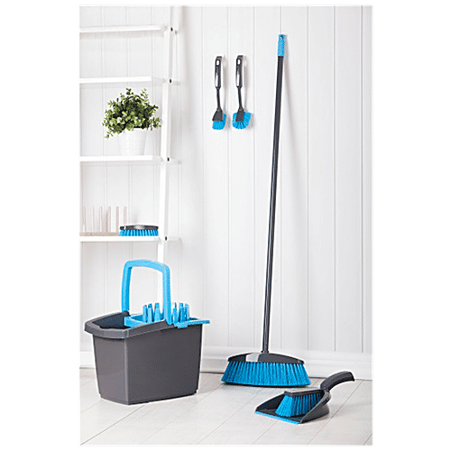 YORK Rectangular Bucket With Wringer Krata - Plastic, Red & Black, 15 L