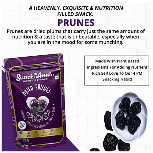 Buy SnackAmor Dried Prunes FibreRich, High In Antioxidants, Supports