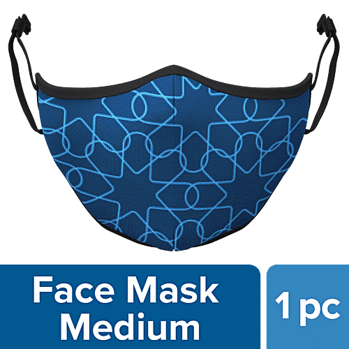 Godrej Protekt GP 95+ Reusable Face Mask - 7 Layer Germ Shield Protection, Blue, Medium, 1 pc  Reusable