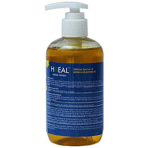 Haeal Kerala Blasters Tea Tree & Neem Hand Wash - Yennum Yellow, 250 ml