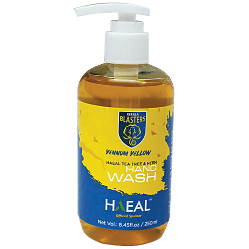 Haeal Kerala Blasters Tea Tree & Neem Hand Wash - Yennum Yellow, 250 ml