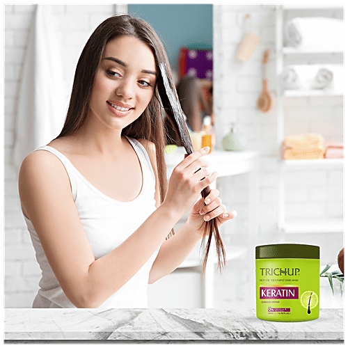 Trichup Hot Oil Treatment Hair Mask - For All Types of Hair, Keratin Damage Repair, 0% Parabens & Silicones, 500 ml Pack of 1 0% Parabens & Silicones
