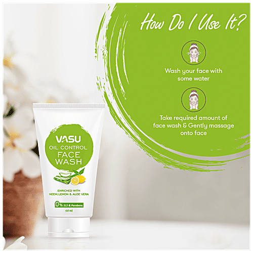 Buy Vasu Oil Control Face Wash Enriched with Neem, Lemon & Aloevera