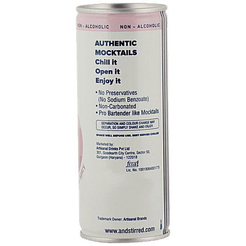 &Stirred Mocktails - Mexican Mule, Non-Alcoholic Beverage, Tangy & Spicy, 250 ml  Zero Fat