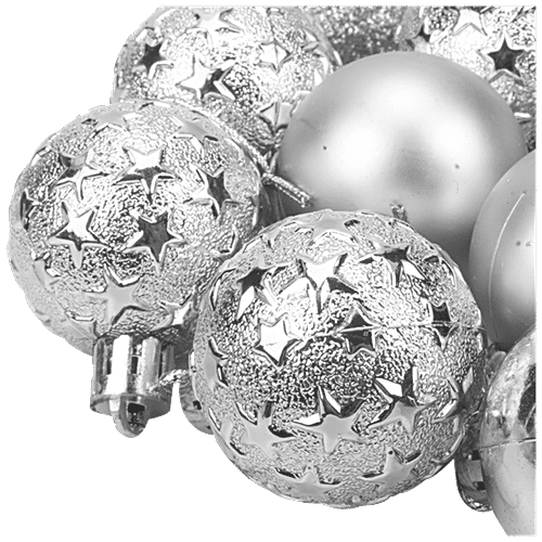 Buy Hankley Silver Ball Ornament Hanging Tree Decorations Online at