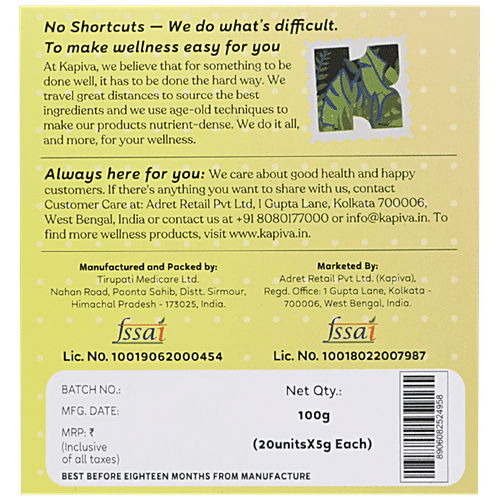 Kapiva Ashwagandha Fizz Powder For Calm & Relaxed Mind - Refreshing Jeera Flavour, 100 g  