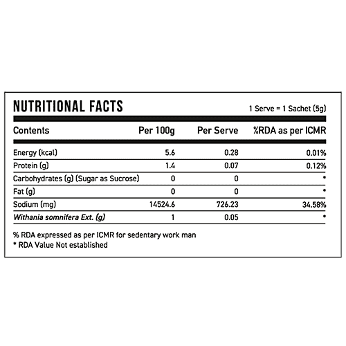 Kapiva Ashwagandha Fizz Powder For Calm & Relaxed Mind - Refreshing Jeera Flavour, 100 g  