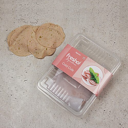 Buy Fresho Signature Chicken Mortadella with Green Olives Sliced