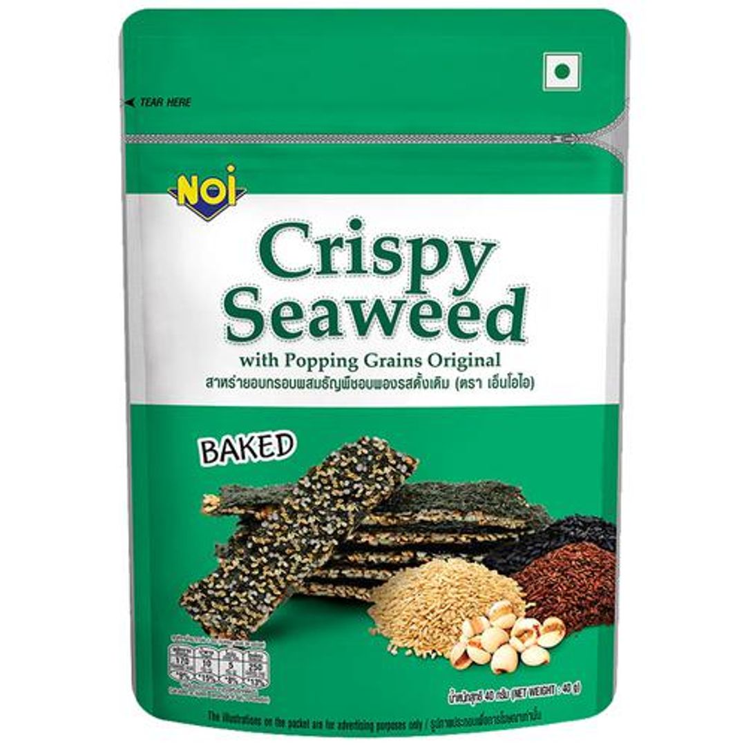 Tong Garden Original Noi Crispy Seaweed with Popping Grain Baked, 40 g Pouch