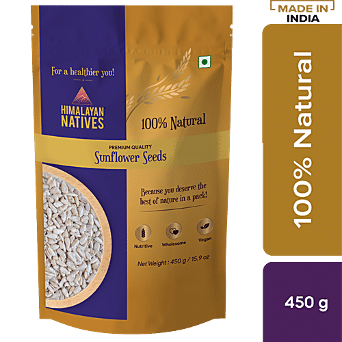 Himalayan Natives Natives Sunflower Seeds, 450 g Without Shell Natural, No Added Colour