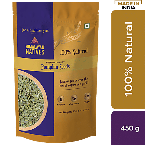 Himalayan Natives Pumpkin Seeds/Bhopla Bee, 450 g  Natural, No Added Colour