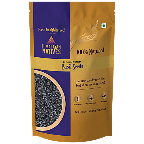 Himalayan Natives Natives Basil/Sabja/Tukmaria Seeds, 450 g  