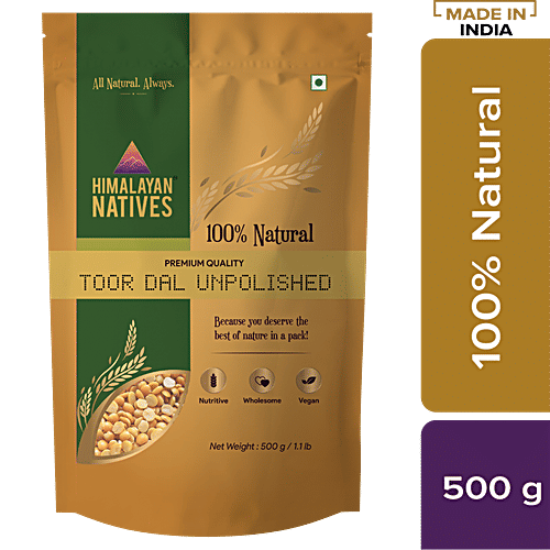 Himalayan Natives Natives Toor Dal/Togari Bele - Unpolished, 500 g Natural