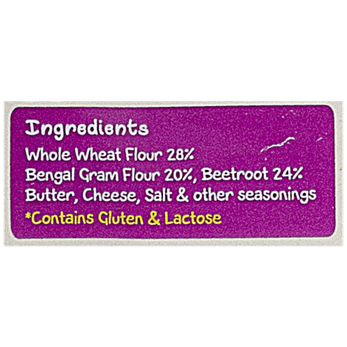 LiL'Goodness Veggie Beetroot Crackers - Indian Masala, 100 g  No Added Preservatives & Colors