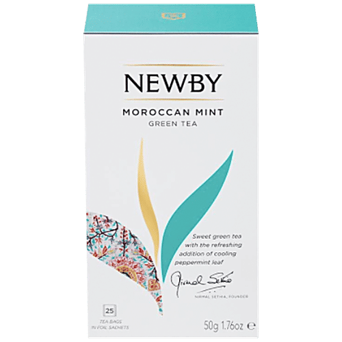Newby Moroccan Mint Green Tea, 50 g (25 Bags x 2 g each) 