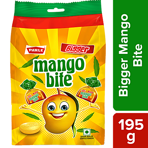 Buy PARLE Bigger Mango Bite Candy Sugar Boiled, Sweet & Tangy Online