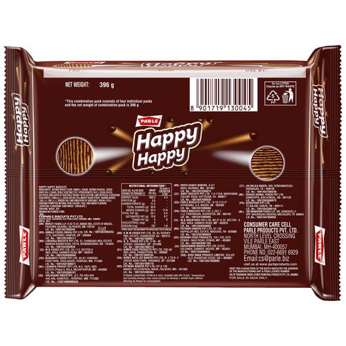 Parle Happy Happy Choco-Chip Cookies, 396 g  