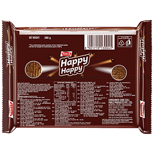 Parle Happy Happy Choco-Chip Cookies, 396 g