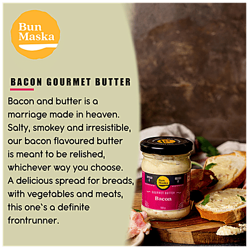 Bun Maska Gourmet Butter Bacon, 100 g Salty, Smokey & Irresistible Flavoured Butter