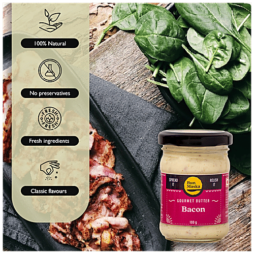 Bun Maska Gourmet Butter Bacon, 100 g Salty, Smokey & Irresistible Flavoured Butter