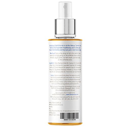 The Moms Co Natural Relief Oil For Postpartum Pain In Back & Muscle Joints, 50 ml  