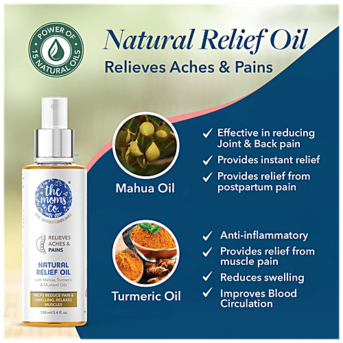 Buy The Moms Co Natural Relief Oil For Postpartum Pain In Back & Muscle