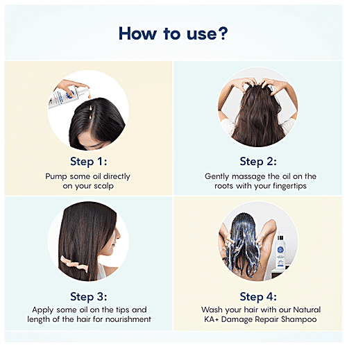 The Moms Co Natural Hair Strengthening Oil With Amla, Bhringraj & Coffee Oils - Controls Hair Fall & Breakage, Paraben Free, Sulphate Free, 200 ml Paraben Free, Sulphate Free