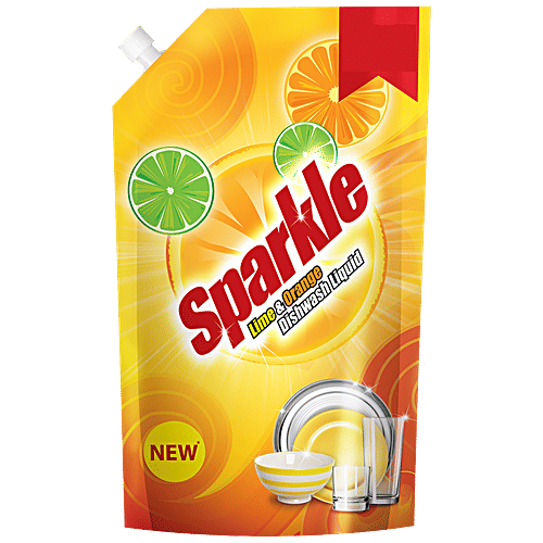 Buy Sparkle Dishwash Liquid Orange Plus, 3X Grease Cutting Power