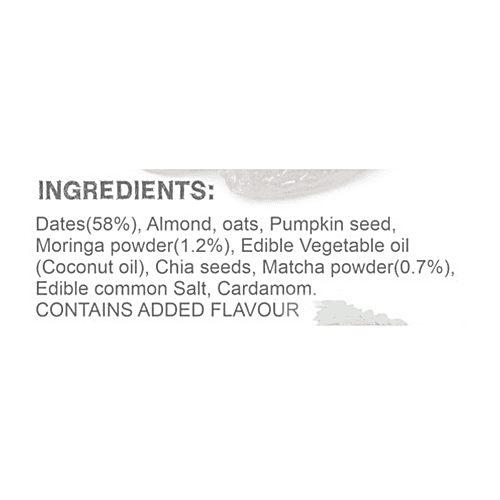 She made Matcha Moringa Bar Bites - Gluten & Dairy Free, No Preservatives, 100 g  