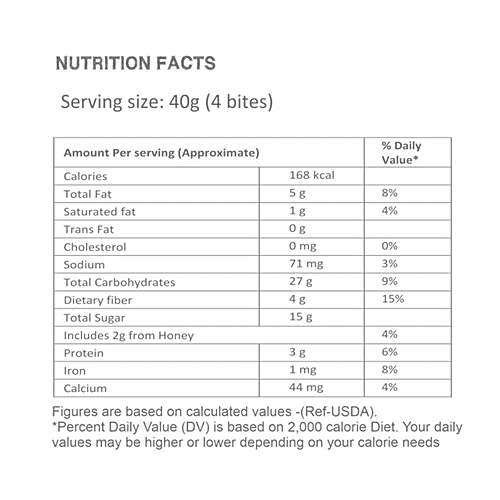 She made Matcha Moringa Bar Bites - Gluten & Dairy Free, No Preservatives, 100 g  