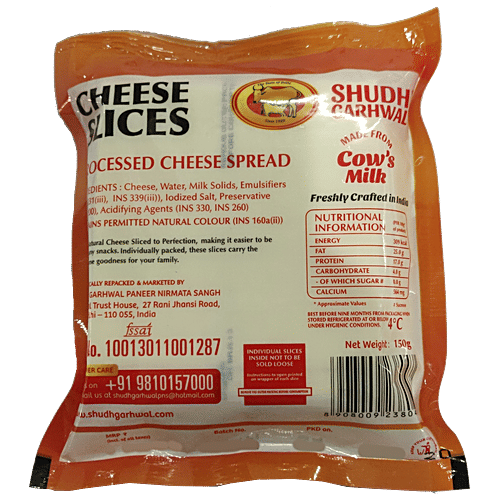 SHUDH GARHWAL Cheese Slice, 150 g  