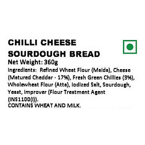 The Baker's Dozen Chilli Cheese Sourdough, 360 g No Preservatives