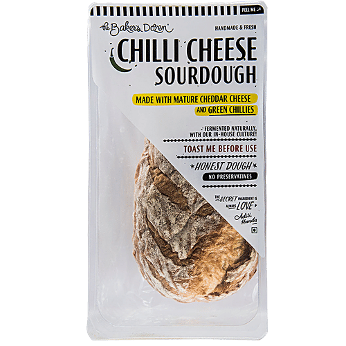 The Baker's Dozen Chilli Cheese Sourdough, 360 g No Preservatives
