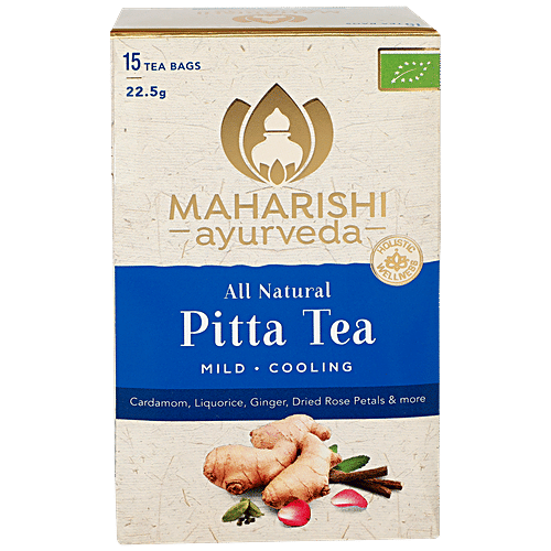 Maharishi Ayurveda  Organic Pitta Tea, 22.5 g (15 Bags x 1.5 g each) No Cholesterol