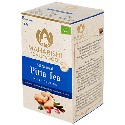 Maharishi Ayurveda  Organic Pitta Tea, 22.5 g (15 Bags x 1.5 g each) No Cholesterol