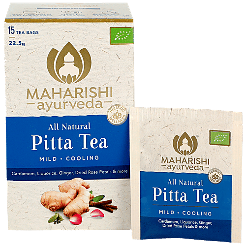 Maharishi Ayurveda  Organic Pitta Tea, 22.5 g (15 Bags x 1.5 g each) No Cholesterol