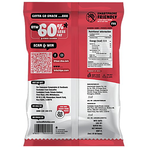 Buy BRB Popped Chips Sweet Chipotle Flavour Online at Best Price of Rs 40 bigbasket
