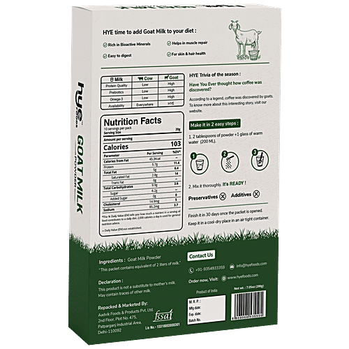 Buy HYE Goat Milk Powder Online at Best Price of Rs 500 bigbasket