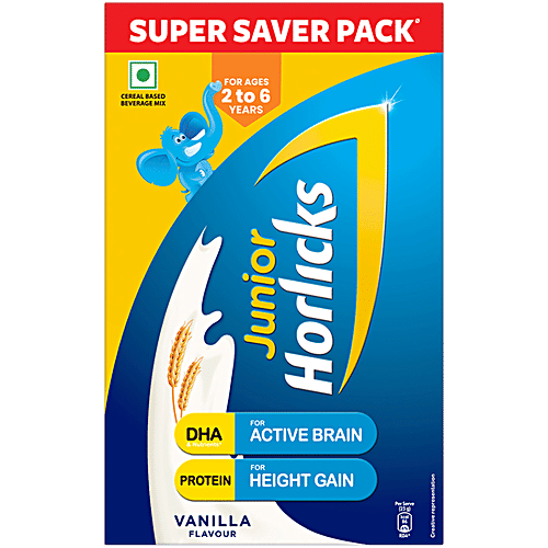 Junior Horlicks Junior Horlicks Nutrition Drink - Vanilla Flavour, 2 To 6 Y, 1 kg Nutrition For Toddlers & Young Kids for Supporting Growth