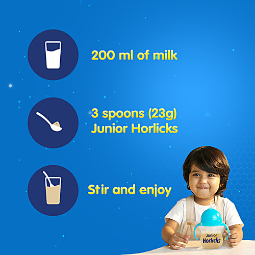 Junior Horlicks Junior Horlicks Nutrition Drink - Vanilla Flavour, 2 To 6 Y, 1 kg Nutrition For Toddlers & Young Kids for Supporting Growth