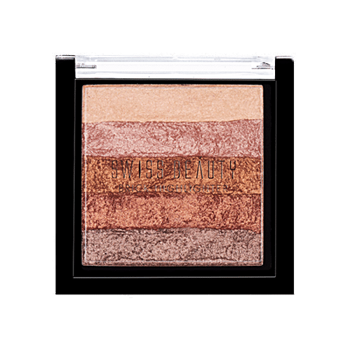 Swiss Beauty Brick Highlighter - Multicolour, 7 g (Shade-01) 