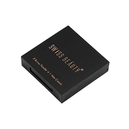 Swiss Beauty Eyebrow Palette - 3 Brows Powder + 1 Wax Cream, 5 g (Shade-02) 